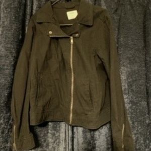 black zipper Moto jacket